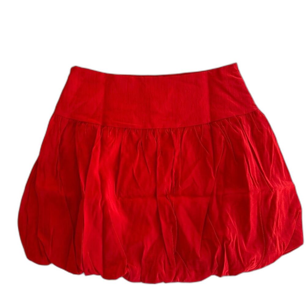 Red Mini Bubble Skirt - A New Day - Womens size 6 NWT - Preppy tenniscore - Picture 4 of 8